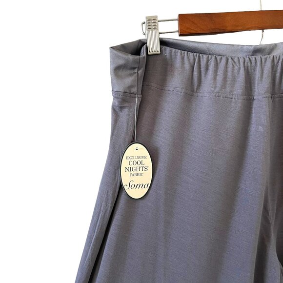Soma NEW Camellia Lace Pajama Pant In Excalibur Grey Size L - Picture 10 of 16